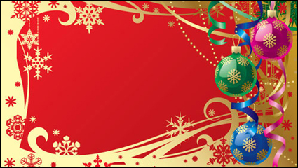 Gorgeous Christmas background 01 - vector material