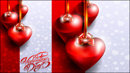 Fancy Valentine card 03 - vector material