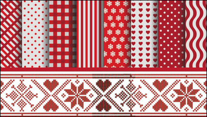 Various patterns fabric 01 - vector material