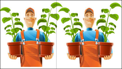Garden pruning work 02 - vector material