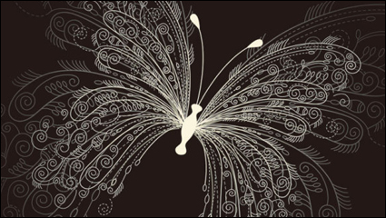 Beautiful butterfly pattern 01 - vector material