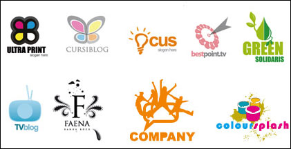 Variety of vector logo template material