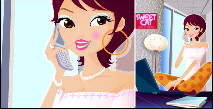 Soho fashion girl vector