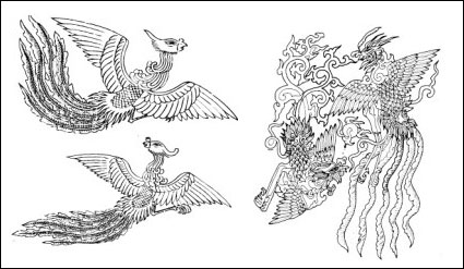 Phoenix pattern vector case -2