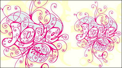 love Pattern vector material