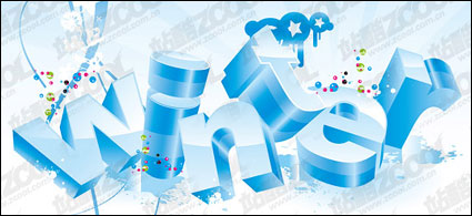 love 2008 calendar winter vector