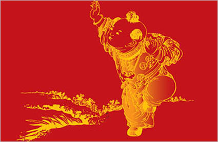 Children, bats vector material