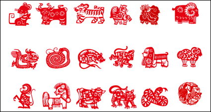 Paper-cut animal