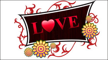 Flowers, wood, wood grain, Valentine