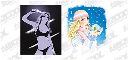 cdr beauties vector drawing material