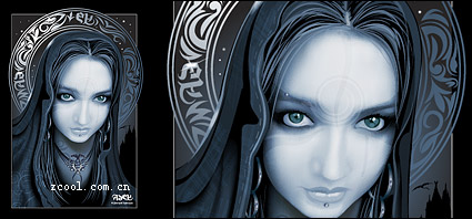 AI rendering the CG magic female vector material-2