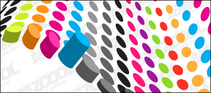 Cylindrical color three-dimensional vector material