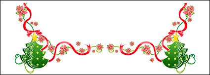 Christmas exquisite lace Vector material-16